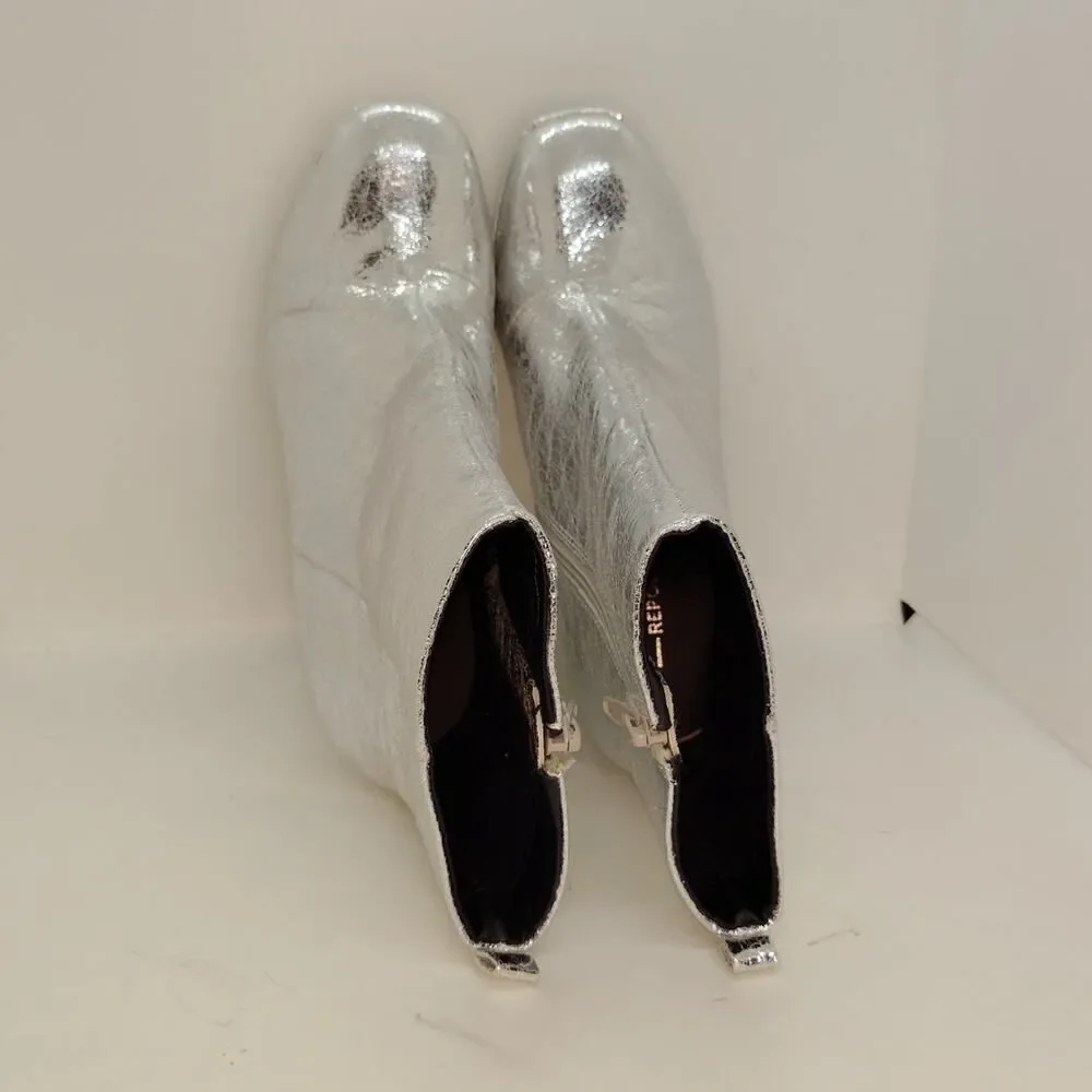 Report Joaquin Fashion Womens NEW w/Tags Metallic Silver Heeled Boots - sz. 7